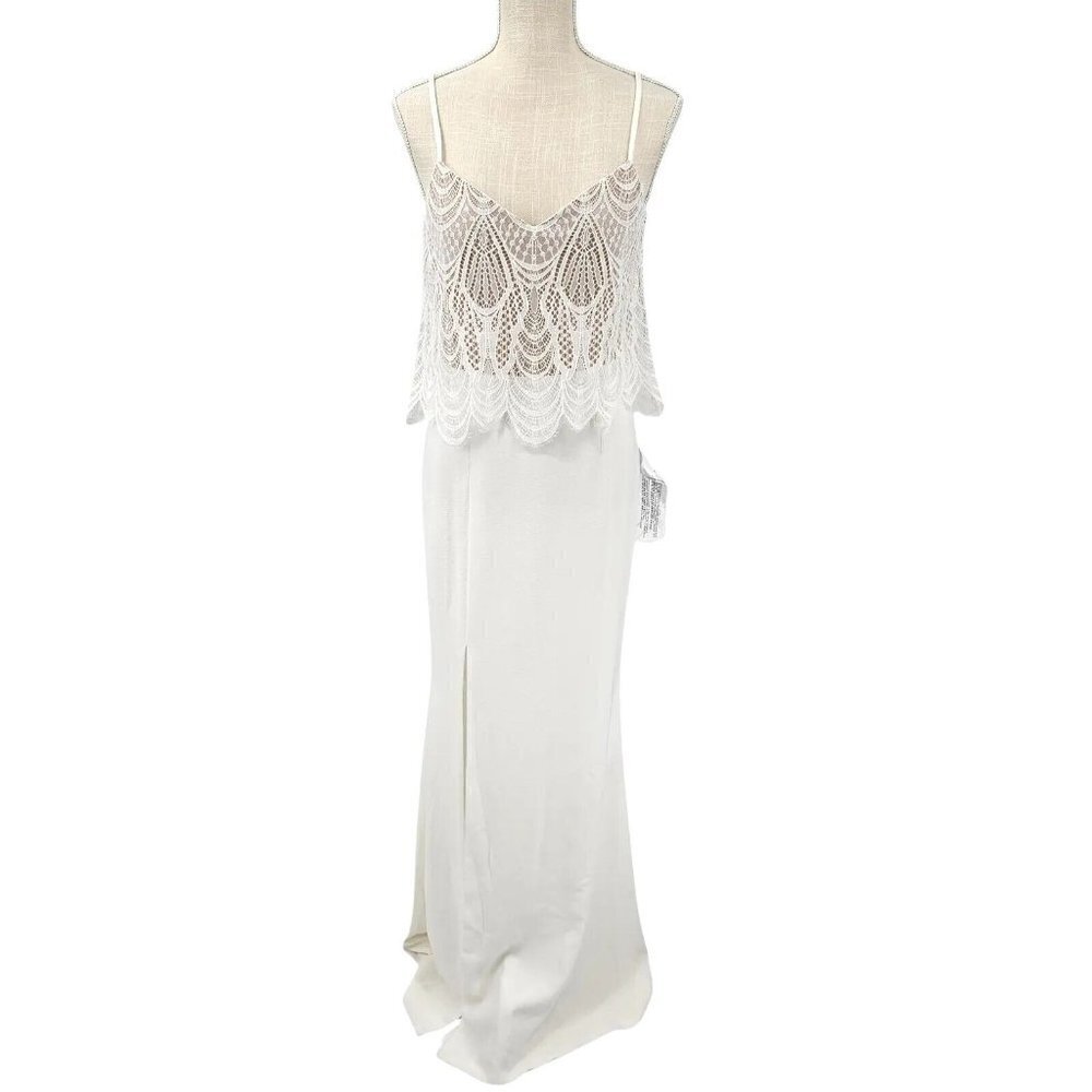 Dress The Population Roselyn Gown White Women’s Size S Wedding Formal Event - Picture 3 of 16
